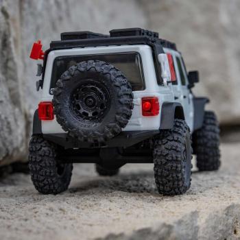 Preview: 1/30 SCX30 Jeep Wrangler JLU 4X4 RTR Brushed Rock Crawler (Battery & Charger Included), White